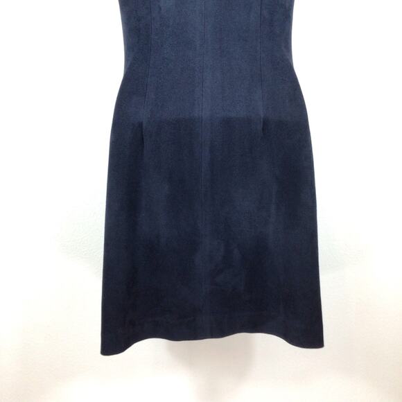 J. McLaughlin Sleeeveless Mock Neck Sheath Dress Navy Blue size XS - Picture 6 of 9